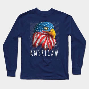 Eagle with American flag Long Sleeve T-Shirt